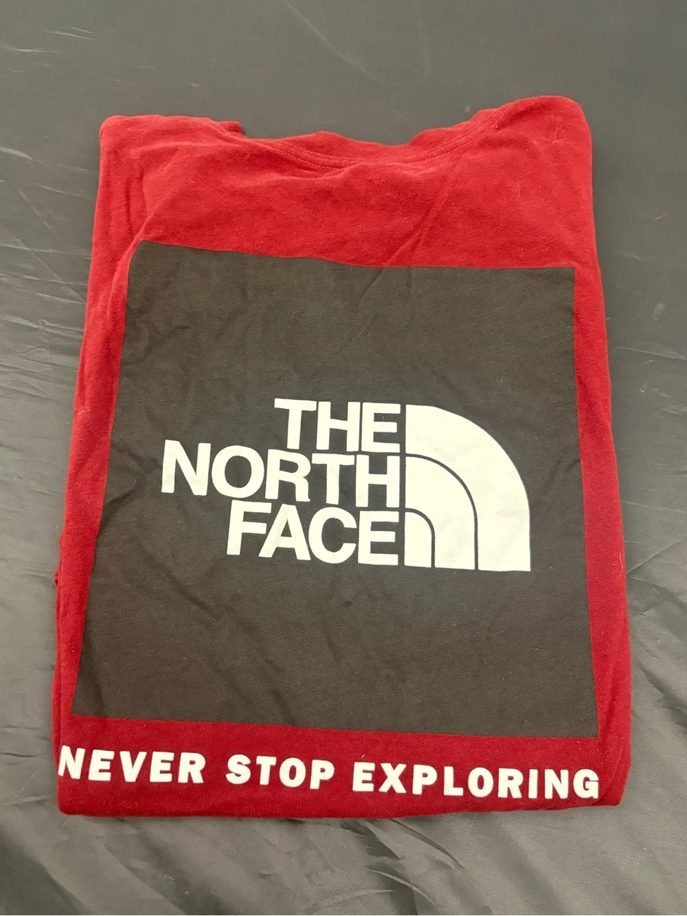 The North Face Crimson Crew Neck Tee Never Stop Exploring